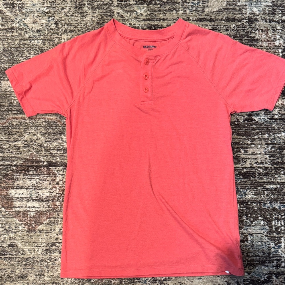 Old Navy Kids Pink Henley Tee